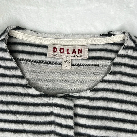 Dolan Anthropologie Left Coast Collection brushed fleece Striped Jacket Size M - Picture 5 of 10